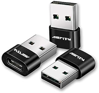 USB C Female to USB A Male Adapter 3 Pack,Type C Charger Plug Power Converter for Apple Watch iWatch 7,AirPods,iPhone 11 12 13 Pro Max,SE,iPad Mini 6 Air 4 5,Samsung Galaxy S20 S21 S22 FE Plus Ultra