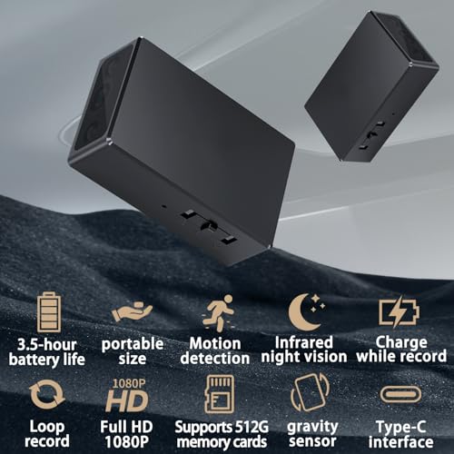 Hidden mini camera-security spy surveillance camera-pet/child/nanny security camera-compatible with 512G,featuring motion detection,automatic night vision and loop recording,suitable for home/office - Image 4