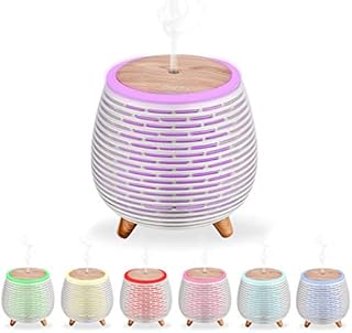 Mini Aromatherapy Oil Diffuser, 90ml Portable Humidifier with 2 Mist Modes 7 Colors LED Night Lights Waterless Auto Shut-off, Small Aroma Diffuser Great for Home Office Bedroom Dec