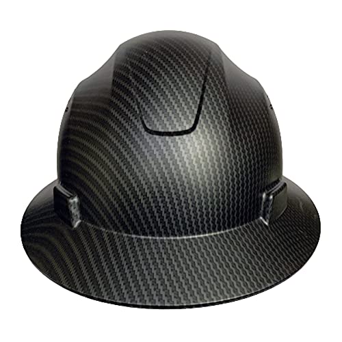 Full Brim Ridgeline ABS Hard Hat Black/Silver Matte(Cool Air Flow) with Fas-trac Suspension 3 pcs