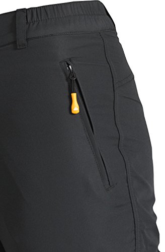NORDCAP Damen Thermohose, Funktionelle Sporthose in Anthrazit, Wasserabweisende, atmungsaktive Wanderhose, Lange Freizeithose, Gr. 22
