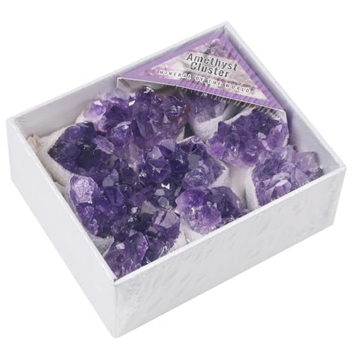 FRFAMJSDF Premium Amethyst Clusters Set Raw Purple Rock Crystal Geode Spiritual Stones Witchcraft Gemstone