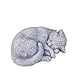 Produktbild gartendekoparadies.de Schlafende Katze, Steinfigur, H. 11 cm, 4,5 kg, Grau, frostsicher aus Steinguss für Außenbereich
