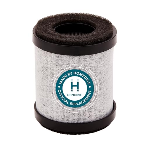 Homedics TotalClean - Filtro de purificador de aire 3 en 1 tipo HEPA, funciona con purificadores de aire portátiles Homedics AP-P60-BK y AP-P60-WT, captura partículas microscópicas transportadas por