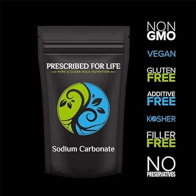 Prescribed For Life Sodium Carbonate Powder, Natural Grade 100 Anhydrous Powder, Soda Ash, Washing Soda for Laundry (12oz / 340g)