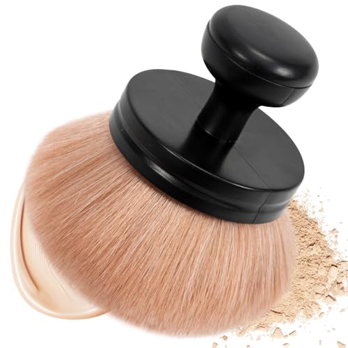Brocha autobronceadora,Brocha de maquillaje corporal grande autobronceadora,7,4 cm de diámetro Cepillo para el cuerpo,Cepillo autobronceador de cabeza ancha,Brocha Kabuki ovalada,Aplicador de