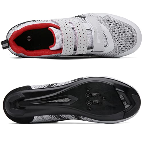 Image of Unisex Cycling Shoes Compatible with Peloton Indoor Riding Road Bicycle with Delta Cleats Outdoor Pedal Bike Shoes