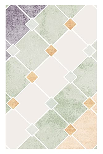 Eroyat Modern Geometric Lattice Area Rug 4'X6',Machine Washable, Non-Slip And Stain Resistant Indoor Carpet,Suitable For Bedroom Living Room Flat Kitchen #TOP1