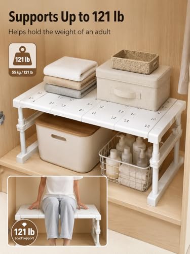 Étagère d'armoire solide et empilable de 48 cm de largeur pour la maison - 7