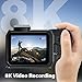 Digitalkamera, Yixinxin 8K Unterwasserkamera, 70MP Autofokus 33FT WiFi Digitalkamera wasserdichte mit 64GB Karte, Dual-Screen Selfie 2500mAh Batterie, 16X schwimmfähig Digital für Schnorcheln