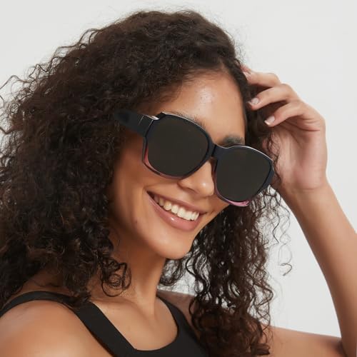 Trysee Foldable Fit Over Sunglasses for Women Men Polarized UV Protection Folding Sun Glasses with Case IF87092