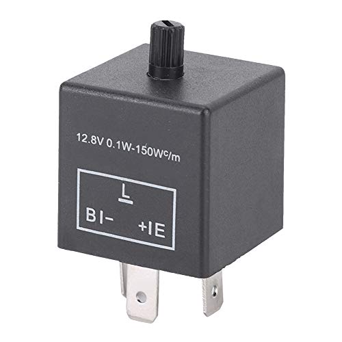 Dkmotork 0051 3-Pin Cf13 Jl-02 Adjustable Electronic Flasher Relay Turn Light Blinker for Motorcycle Car Led Turn Light Bulbs 1pcs,Relay - Thumbnail 6