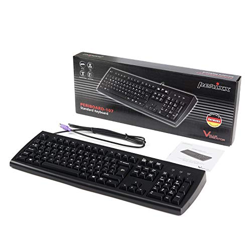 Perixx Periboard-107Dv Wired Ps2 Full-Size Keyboard - 5.9Ft Cable - Dvorak Layout #TOP5