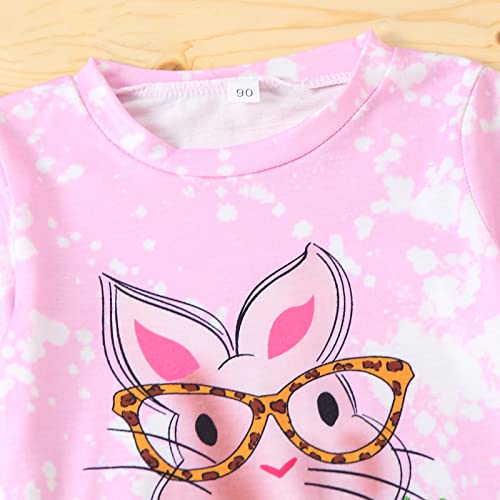 Lykmera Camiseta infantil de Páscoa infantil para bebês meninas manga curta desenho animado tops est