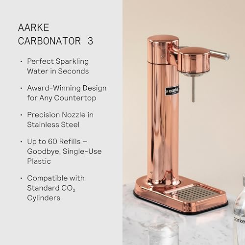Image of Aarke Carbonator 3 - Sparkling Water Maker & CO2 Cylinder, Copper