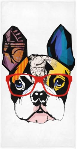 フェイスタオル バスタオル 綿 速乾 薄手 パグ いぬ 犬柄 カラフル 可愛い クール 大判 タオル 部屋干し 柔らかく 肌に優しい 四季通用 家庭用 ホテル 業務用