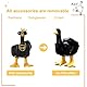Jicyor Mittelfinger Ente, Wackeldackel fürs Auto Deko, Wackelfigur Auto Stinkefinger Mittelfinger Harz Ornament Lustige Mittelfinger-Entenstatue, Garten Decor Aesthetic Room Decor Ente (Schwarz)