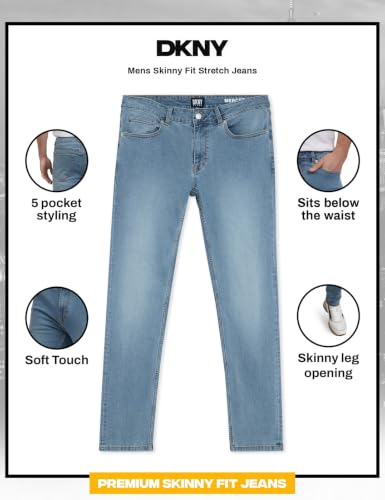 Image of DKNY Men's Skinny Jeans - Premium Soft Stretch Denim Pants | Skinny Fit Jeans for Men
