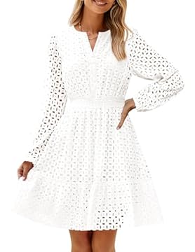 blue dress with white embroidery