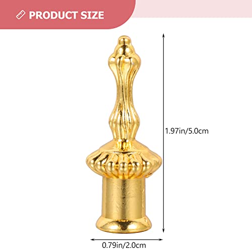 Image of Beaupretty Gold Knobs Lamp Finial Cap Replacement 4pcs Gold Metal Knob Lamp Shade Finial Decoration Lamp Finials Lighting Accessories for Chandelier Table Floor Lamp Crystal Table Lamp