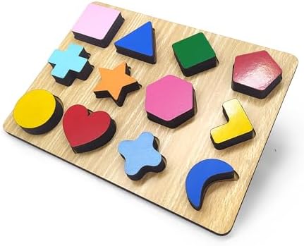 Formas Geométricas Brinquedo De Encaixe Educativo Em Madeira