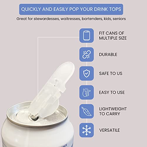 Totar Can Opener Manual - 24 Pack Transparent Soda Can Opener, Beverage Can Cover Protector - Handheld Smooth Edge Easy Can Opener #TOP1