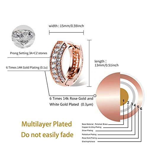 TOPGRILLZ Iced Out Hoop Earrings Cubic Zirconia Huggie Cartilage Cuff Hypoallergenic Luxury Fashion Round Circle Earrings For Men Women2