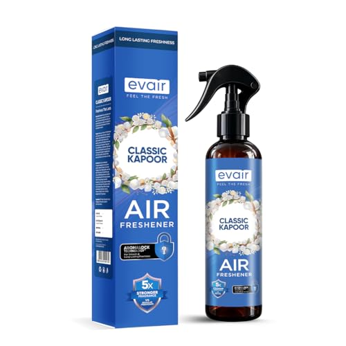 Image of Evair Classic Kapoor Room Freshener Spray | Long Lasting Odour Eliminator | Water Based Air Freshner for Home, Bathroom, Office & Wardrobe | No Gas Formula | AromaLock Technology | 1200+ Spray (200ml)