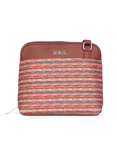 Image of ZOUK Printed Vegan Leather Out Of Office Sling Bag With Adjustable Strap For Women's Girls