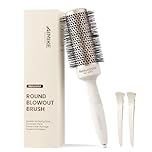 AIMIKE Round Brush for Blow Out, NaturaVol Medium Round Hair Brush for Fine Hair with Nano Thermal Ceramic Tech, for Blow Drying & Styling, Adds Volume & Smoothness (1.7 Inch Barrel, 2.5 Inch Bristle)