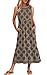 WIHOLL Spring Dresses for Women 2026 Beach Fashion Summer Casual Dresses Sundresses for Women 2026 Sleeveless Long Maxi Dress Flowy Holiday Party Beach Vacation Hawaiian Dress Khaki Printed L
