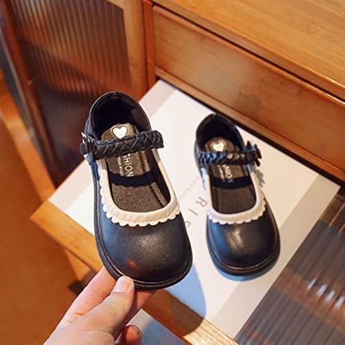 Girl's Classic Mary Jane Ballet Flat Flower Princess Shoes2