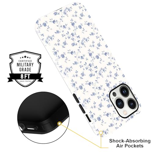 Coque antichoc iPhone 13 Pro fleurie - Protection intégrale 2-en-1 robuste TPU