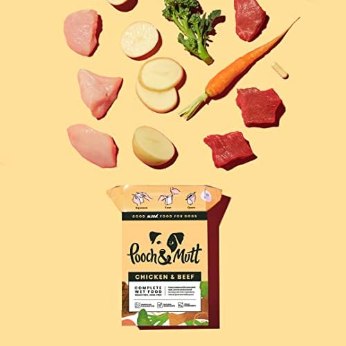 Pooch & Mutt Wet Dog Food, Chicken & Beef (New, Improved Recipe), 12x375g