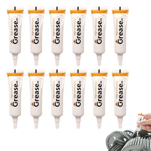 Lot de 12 graisses pour imprimante 3D, 10 g de graisse silicone, graisse silicone alimentaire, graisse silicone pour joints, graisse silicone transparente, graisse silicone polyvalente, lubrifiant