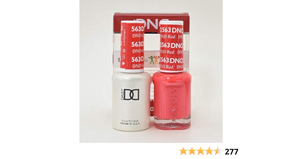 Dnd Gel Matching Polish Set 563 Dnd Red Free Shipping