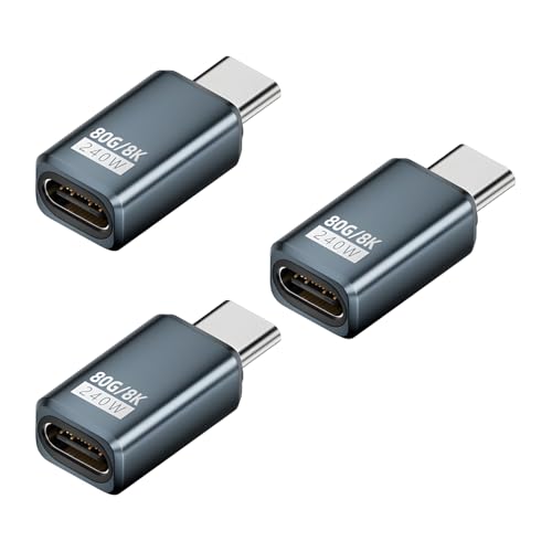 ���{�̒������ Thunderbolt5�݊������� Type-C �A�_�v�^�[ 80Gbps PD240W �}���[�d�Ή� 8K60Hz L�� �I�X�[���XTB5 (240W�E80Gbps, A�^�C�v(3��))