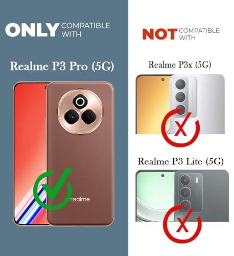 Image of Jkobi Back Cover Case for Realme P3 Pro (Shockproof with Polycarbonate Clear Panel | Professional Black)