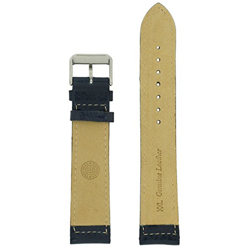 22mm XL Extra Long Watch Band Navy Blue Replacement Watch Strap Mens