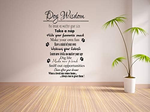 Bro Decals Wall Vinyl Decal Dog Wisdom Quote Vinyl Decor Sticker Home Art Print BR3321