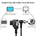 ZITAY D-Tap to DC 12V Power Cable Angle DTap DC 2.5x5.5mm Compatible with Atomos Ninja Shogun Blackmagic Video Assist Monitor Hollyland Mars 400s Lectrosonics Receiver