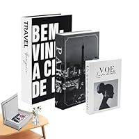 OUTALIZ Deko Bücher Vintage Set 3er, Stapeln Buchattrappe Box, Deko Bücher, Buch Aufbewahrungsbox, Nesting Buchbox, Dekorative BücherFaltbare, für Wohnkultur Bücherregal, Couchtisch, Büro, Typ B