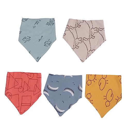 RORPOIR 5 St Haklappar Babymat Haklapp Nyfödd Spädbarnshalsduk Spädbarnshalsdukar Spädbarnsmatnings Småbarns