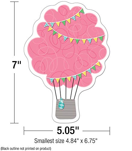 Image of Carson Dellosa 36-Piece Pastel Hot Air Balloon Decorations, Colorful Cardstock Cutouts for Back to School, Bulletin Board, Name Tags, Classroom Decor, Teacher Supplies for Elementary and Preschool
