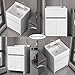 HMOROVEX Height 35.43 in Ceramic Console Sinks Set Overweight Freestanding Bathroom Console Sinks Compact Size Ceramic Utility Sink for Laundry Room,Utility Room,Outdoor And Indoor,White,53*70*90cm