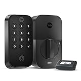 Yale Assure Lock 2 Deadbolt, Black Suede Keyed Smart Entry Door Lock with Z-Wave Connected Touchscreen Keypad for Code Entry and Remote Access, YRD410-ZW2-BSP