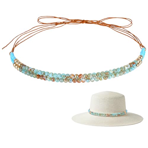 52 Inch Cowboy Hat Bands for Women Cowboy Hat Band for Men Ethnic Western Rural Hats Belts Western Hats Band for Women Men Cowgirl Rope Belt Hand Made Replaceable Hat-Belt for Panama-Hat Fedora