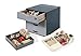 Price comparison product image Durable Coffee Point Storage Box | 4 Drawer Coffee Station Unit Complete with Accessories | Perfect for Coffee Pod Capsuals and Tea Bags | Charcoal / Anthracite Grey