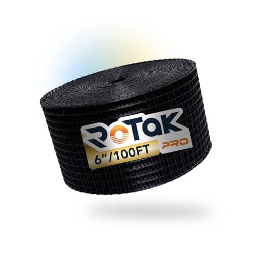 Rotak Critter Guard PRO - 6in x 100' Solar Panel Bird Prevention Roll Kit - Heavy Duty Galvanized Black PVC Coated ½ inch Wire Roll Mesh (6