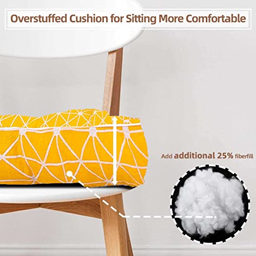 Lcyz 2Pack Square Seat Cushions, Fashion Solid Color Square Thick Chair Pad, Square Cushions Floor Pillow Seat Cushion, Durable Kitchen Chair Pads, Geometric-40X40Cm #TOP4
